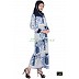 Dress Abaya- Blue Print   Dress Abaya- Blue Print
